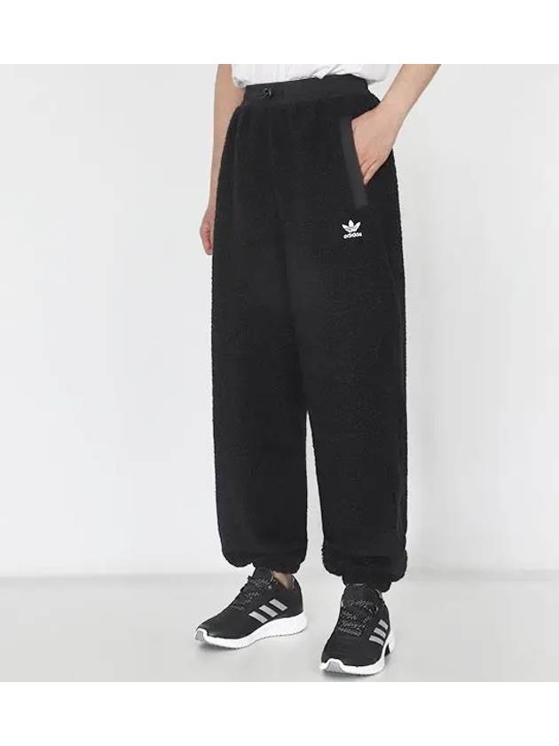 Teddy Fleece Track Pants Black - ADIDAS - BALAAN 2