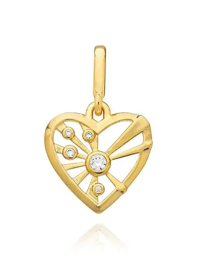 Heart Rays Medallion Bracelet Charm Gold - PANDORA - BALAAN 2