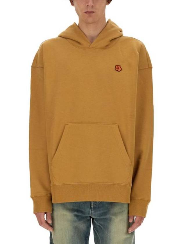 Boke Flower Oversized Hoodie Dark Caramel - KENZO - BALAAN 2