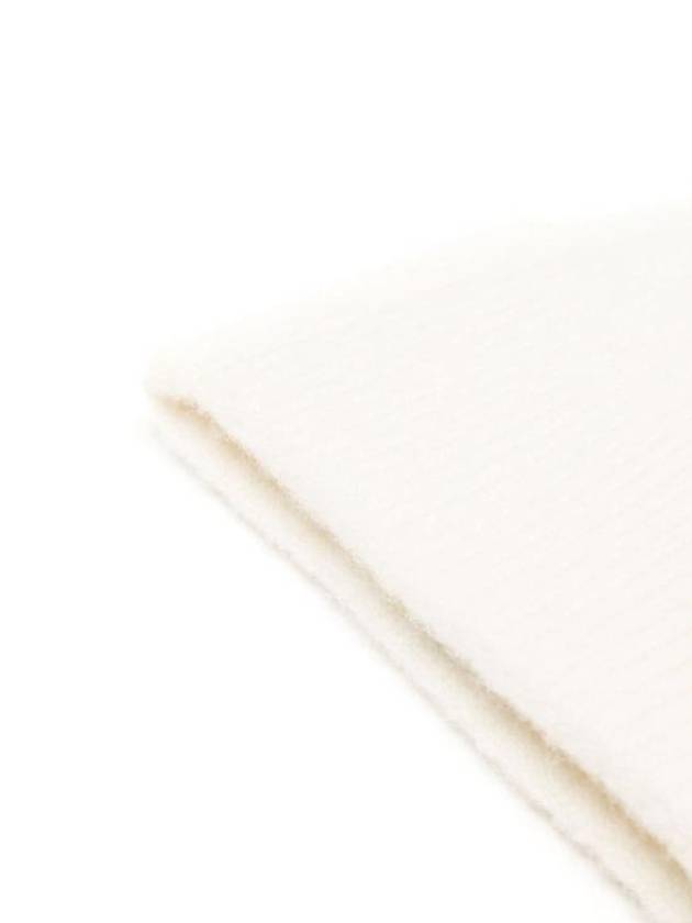 Logo Patch Alpaca Beanie White - PATOU - BALAAN 3