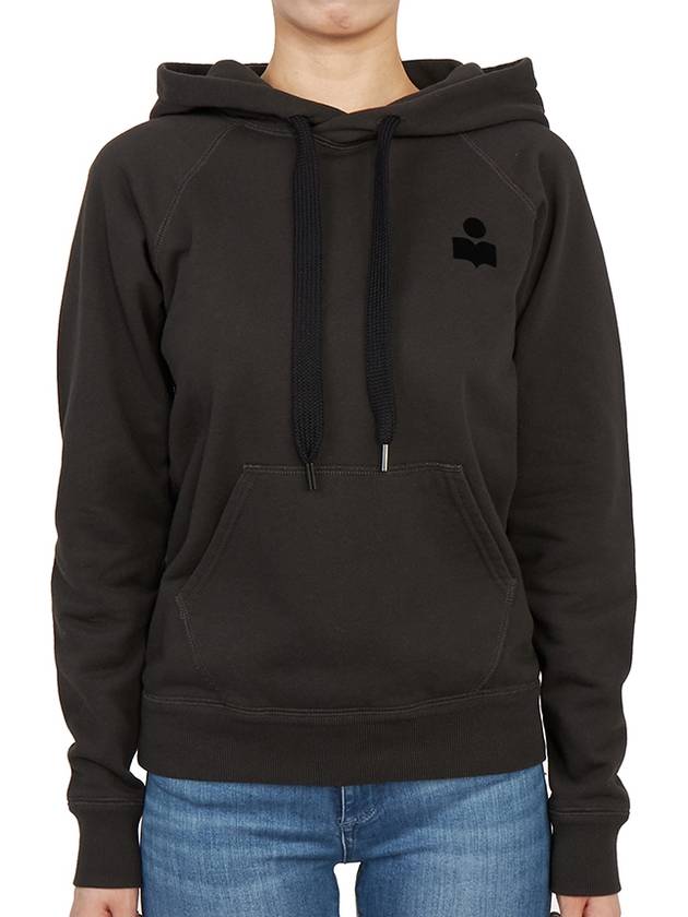 Malibu Logo Print Hooded Top Washed Black - ISABEL MARANT - BALAAN 2