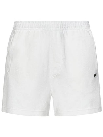 Paris Regular Fit Terry Knit Shorts White - LACOSTE - BALAAN 1