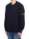 Lambswool GRS Crew Neck Knit Top Navy - CP COMPANY - BALAAN 3