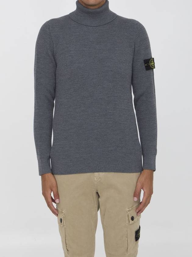 Turtleneck Sweater In Wool - STONE ISLAND - BALAAN 1