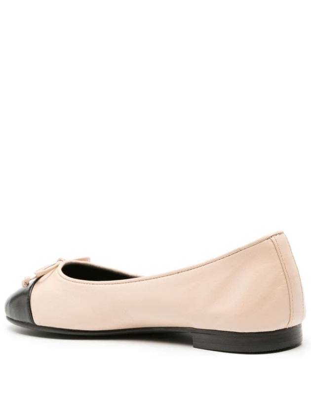 Leather Cap Toe Ballerina Beige - TORY BURCH - BALAAN 3