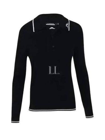 Women's Mimi Knit PK Shirt Black - J.LINDEBERG - BALAAN 2