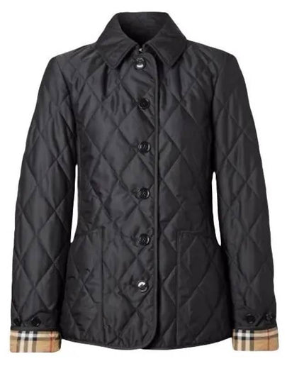 Diamond Quilted Thermoregulated Jacket Black - BURBERRY - BALAAN 2