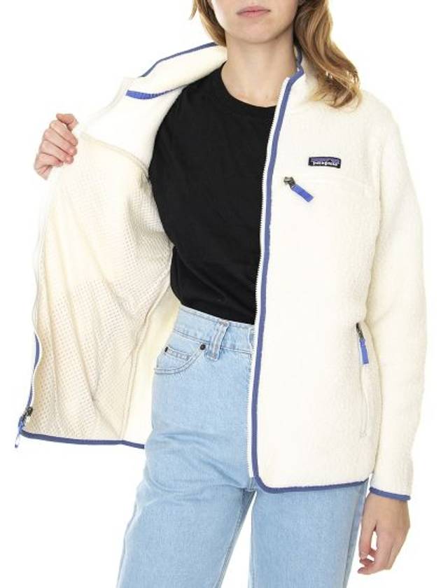 Women's Retro Pile Fleece Zip-up Jacket White - PATAGONIA - BALAAN 4