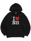 I HEART NS HOOD BLACK - NET SOCIAL CLUB - BALAAN 3