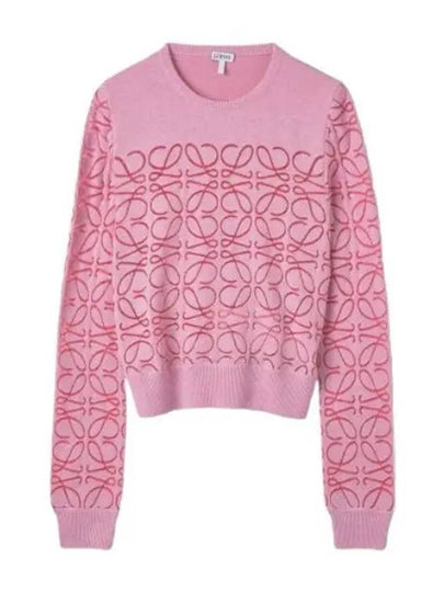 Anagram Debore Wool Knit Top Pink - LOEWE - BALAAN 2