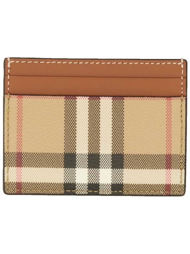 Check Card Wallet Beige - BURBERRY - BALAAN 3