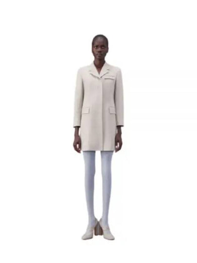 Flannel Chesterfield Wool Single Coat Beige - THOM BROWNE - BALAAN 2