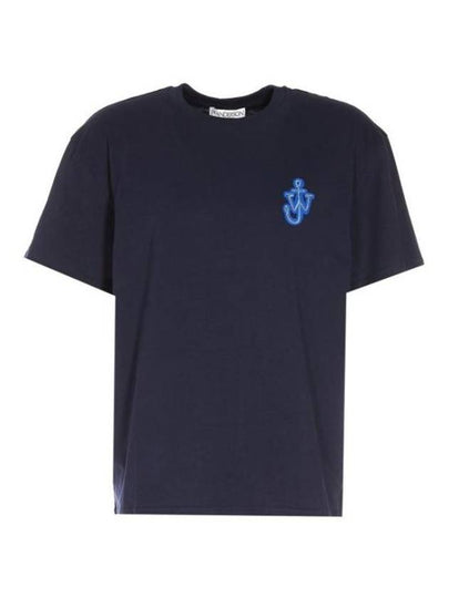 Anchor Patch Cotton Short Sleeve T-Shirt Navy - JW ANDERSON - BALAAN 2