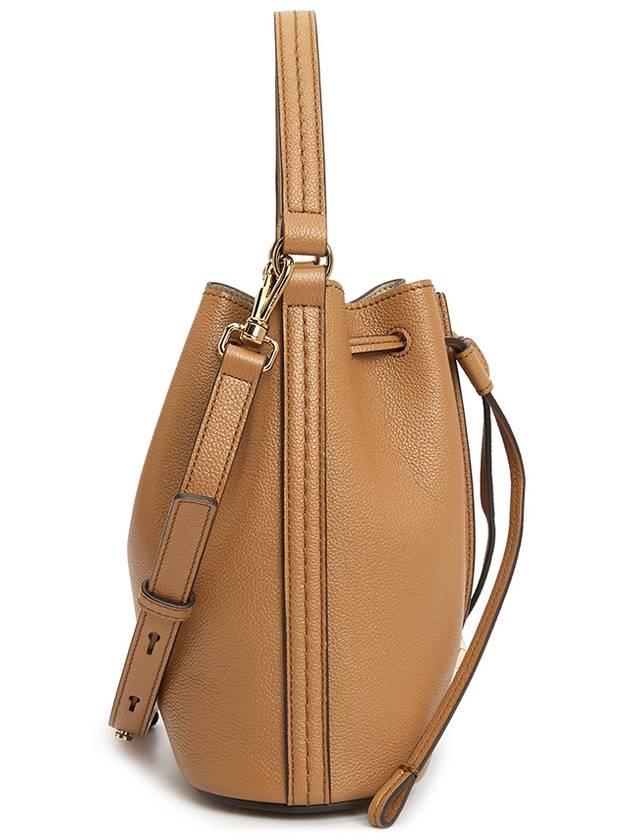 T Timeless Leather Micro Logo Bucket Bag Camel - TOD'S - BALAAN 4