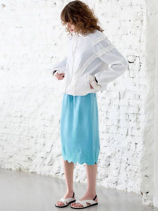 Frill Bomber Jacket White - MITTE - BALAAN 6