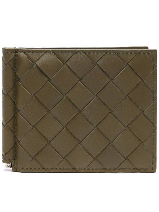 Intrecciato Money Clip Half Wallet Mud - BOTTEGA VENETA - BALAAN 1