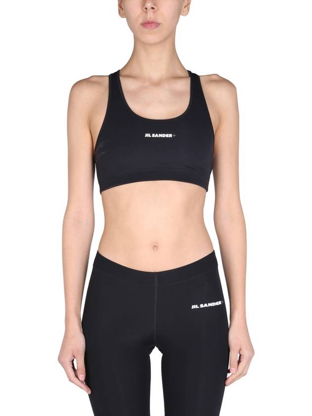 Women's Plus Logo Sports Bra Black - JIL SANDER - BALAAN 2