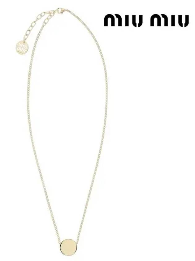 Logo Metal Necklace White - MIU MIU - BALAAN 4