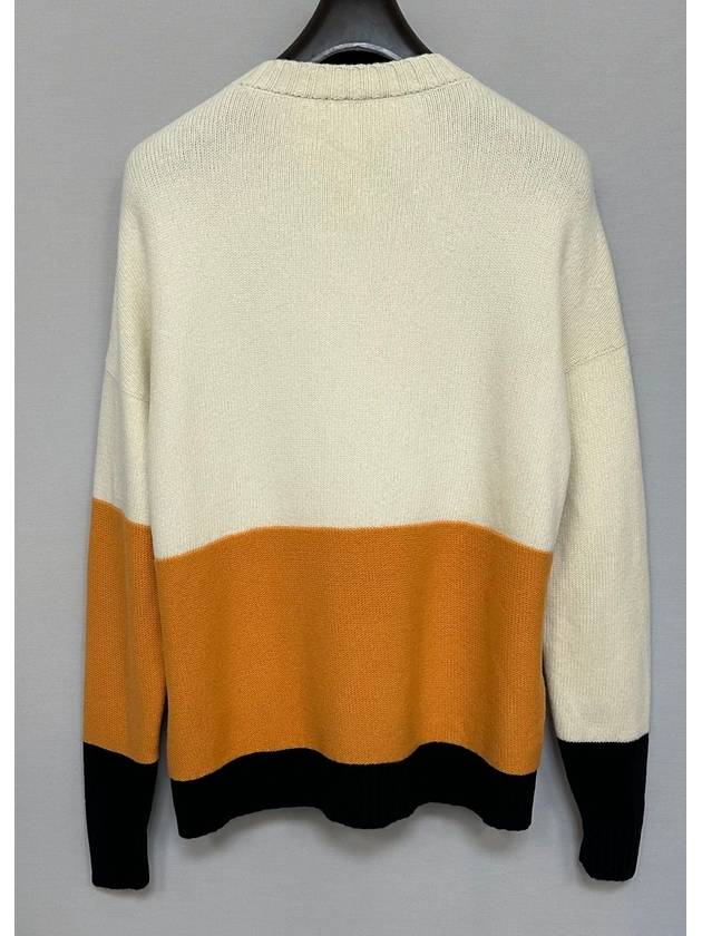 Multicolor wool block logo knit 105 - OFF WHITE - BALAAN 4