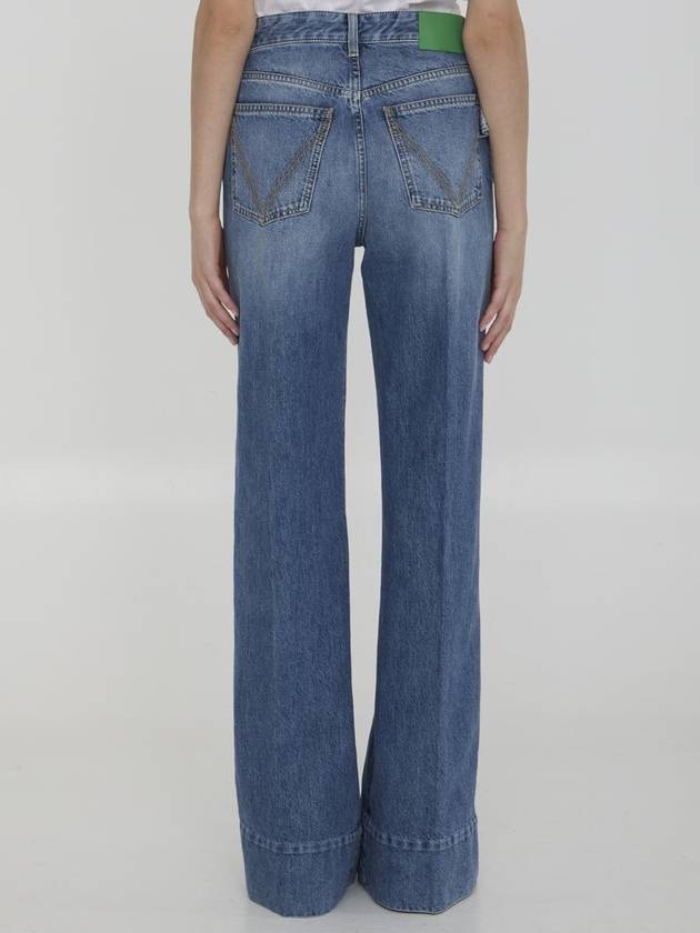 WoMen's Vintage Wide Jeans Blue - BOTTEGA VENETA - BALAAN 5