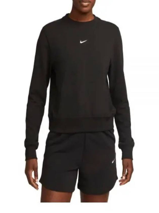 Dri Fit One Crew Neck French Terry Crop Sweatshirt Black - NIKE - BALAAN 2