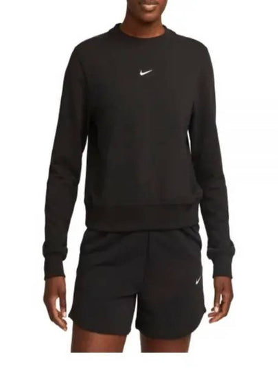 Dri Fit One Crew Neck French Terry Crop Sweatshirt Black - NIKE - BALAAN 2