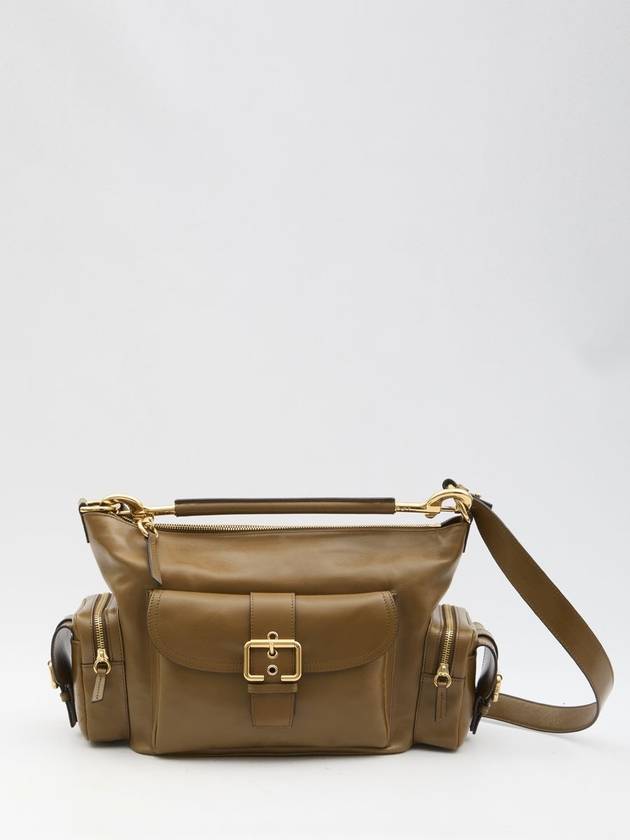 Camera Shiny Leather Shoulder Bag Dark Khaki - CHLOE - BALAAN 2