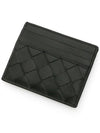 Intrecciato Leather Card Wallet Black - BOTTEGA VENETA - BALAAN 3