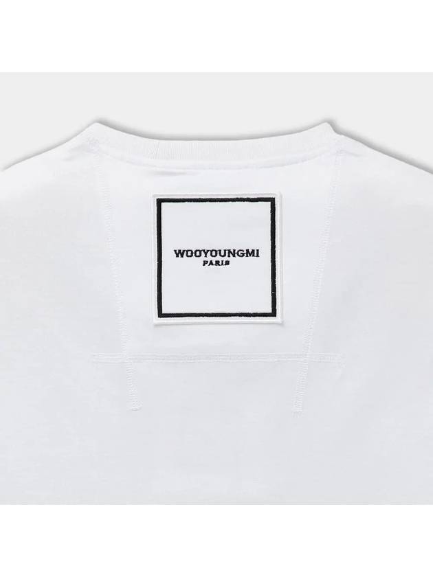 Cotton Square Label Short Sleeve T-Shirt White - WOOYOUNGMI - BALAAN 6