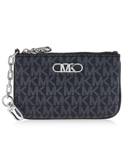 Monogram Logo Plaque Card Wallet Black - MICHAEL KORS - BALAAN 2