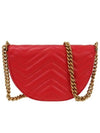 GG Marmont Matelasse Chain Mini Bag Red - GUCCI - BALAAN 4