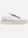 Curbies Cotton Canvas Low Top Sneakers White - LANVIN - BALAAN 3