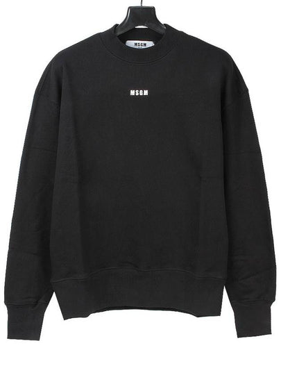 Micro Logo Cotton Sweatshirt Black - MSGM - BALAAN 2