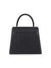 Trapeze Leather Tote Bag Black - THOM BROWNE - BALAAN 4