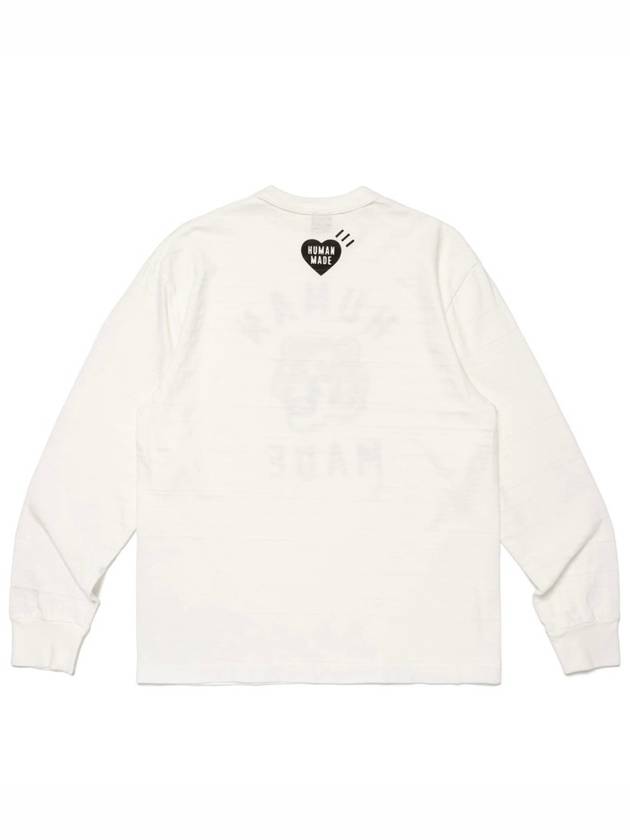 Graphic Long Sleeve T-Shirt White - HUMAN MADE - BALAAN 3