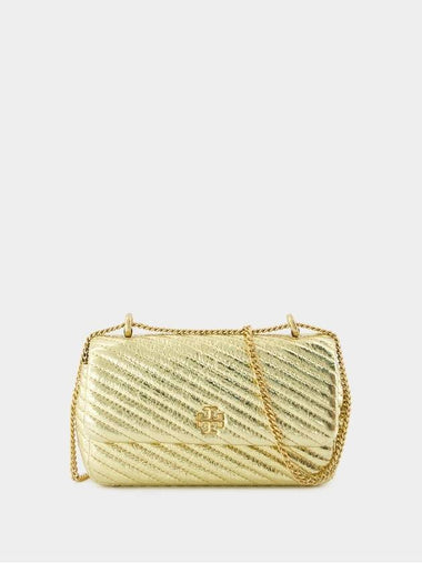 Kira Moto Mini Flap Shoulder Bag - Tory Burch - Leather - Gold - TORY BURCH - BALAAN 1