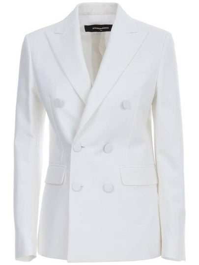 Women's Double Breasted Jacket White - DSQUARED2 - BALAAN 2