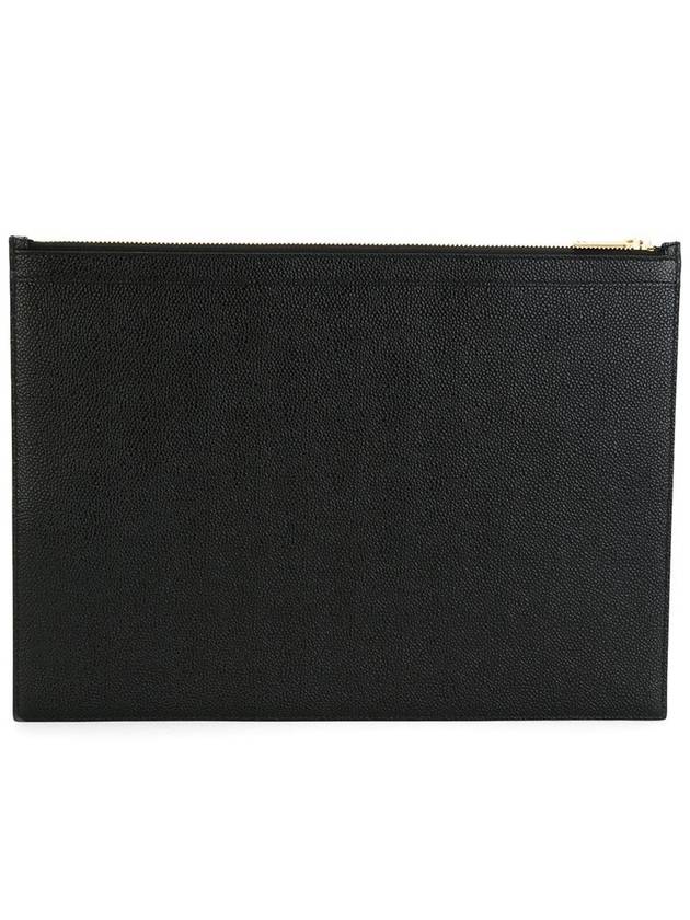 Medium Document Holder Clutch Bag Black - THOM BROWNE - BALAAN 3