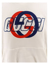 GG Interlocking Cotton Hoodie White - GUCCI - BALAAN 4