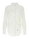 Diagonal Stripe Satin Weave Supima Oxford Shirt White - THOM BROWNE - BALAAN 2