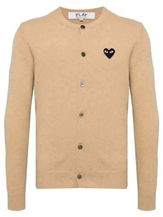 24 AZ N023 051 3 Black Heart Waffen Wool Cardigan 1331802 - COMME DES GARCONS - BALAAN 1