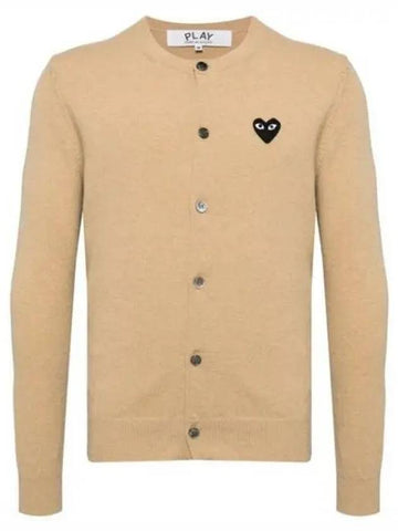 24 AZ N023 051 3 Black Heart Waffen Wool Cardigan 1331802 - COMME DES GARCONS - BALAAN 1