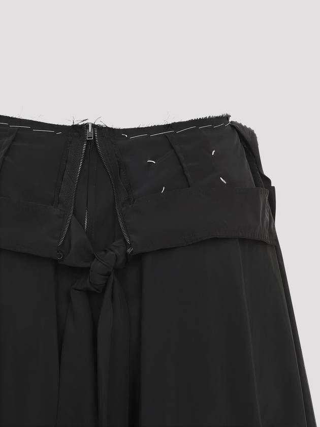 Women s Taffeta Midi A Line Skirt Black - MAISON MARGIELA - BALAAN 4