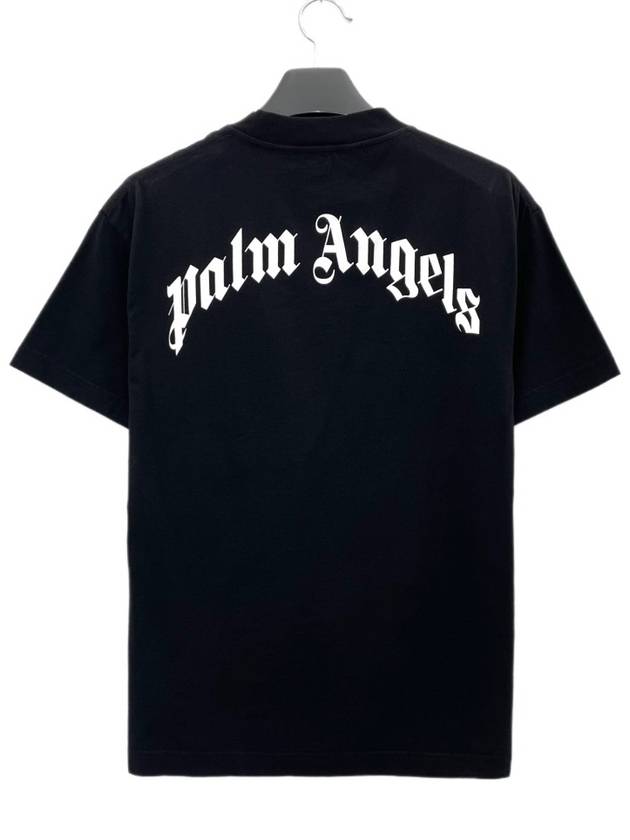 Shark Classic Short Sleeve T-Shirt Black - PALM ANGELS - BALAAN 3