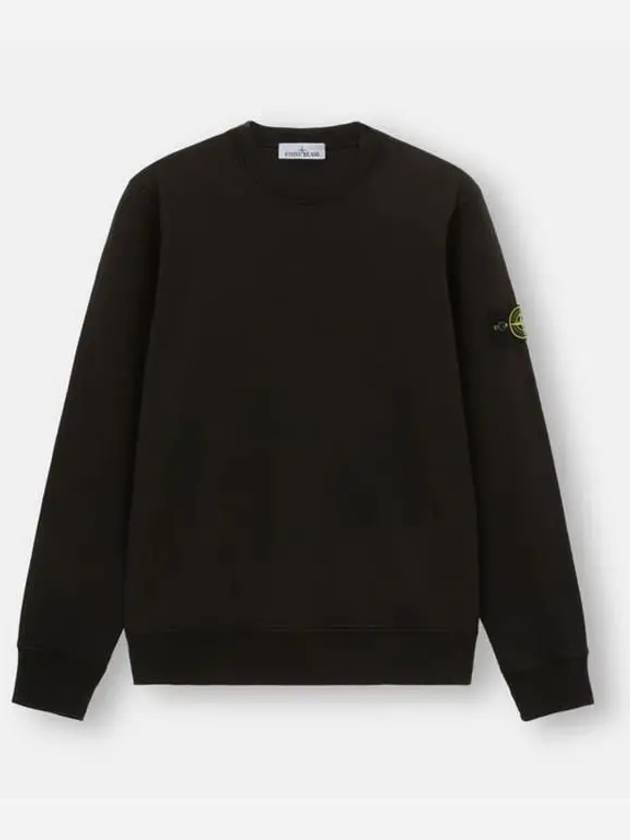 Wappen Patch Garment Dyed Sweatshirt Black - STONE ISLAND - BALAAN 7