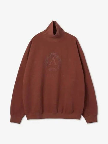 Premium Laurel High Neck Sweatshirt Burgundy FTAR20012BRG - ARIES - BALAAN 1