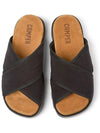 Brutus Textile Cross Strap Sandals Black - CAMPER - BALAAN 5