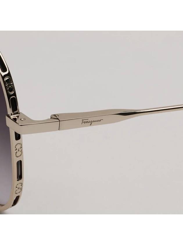 Ferragamo sunglasses SF268S 786 two bridge overfit metal frame Boeing fashion - SALVATORE FERRAGAMO - BALAAN 5