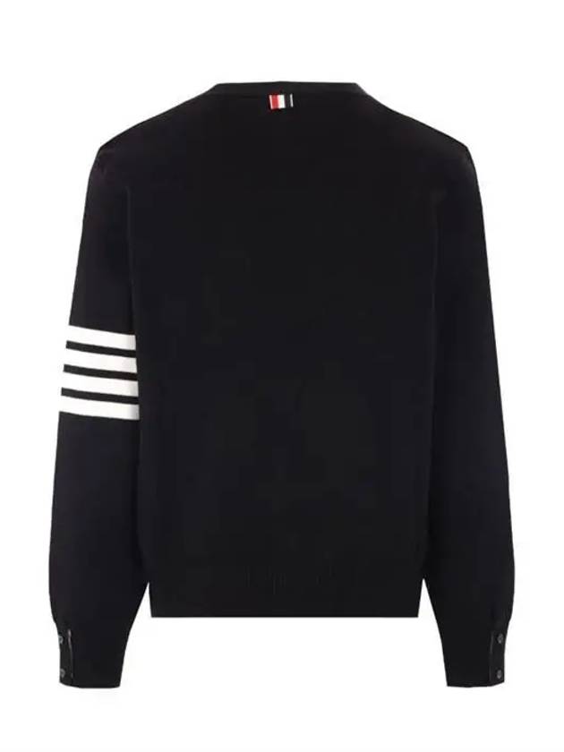 Milano Stitch 4-Bar Cardigan Black - THOM BROWNE - BALAAN 3