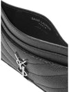 Cassandre Matelasse Card Case In Grain De Poudre Embossed Leather Black - SAINT LAURENT - BALAAN 6